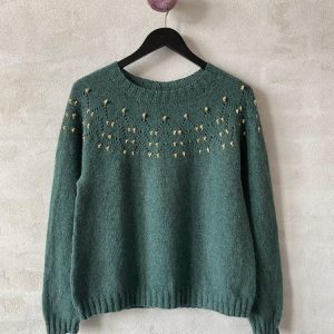 Puk julesweater fra Ãnling, No 2 strikkekit (m/u glimmer) 3XL